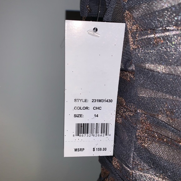 NWT strapless glitter tulle dress - Picture 6 of 9